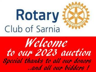  Thanks to all our auction donors and buyers from Rotary.