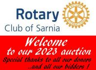 Thanks to our generous donors and you, the auction item buyers, Rotary has been able to support many community organizations.  In addition to contributing to upgrading Pathway's pool, Rotary recently donated a total of $30,000 to Petrolia Community Refrigerator, Literacy Lambton Little Libraries, Girl Guides of Canada (Sarnia), Cooking Buddies (NLCHC), YMCA Swim to Thrive & Survive and St. Joseph's Hospice Bath Lift. Thanks everyone for your generosity.