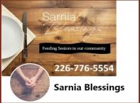 $30 gift card. Sarnia Blessings assists struggling seniors with frozen, wholesome, homemade delivered meals.
Every Friday (only Fridays) from 11 AM to 2 PM lunch is available for the general public, either eat in or take out.
Frozen retail meals are also available for pickup weekdays 0930 - 3 PM.
100% volunteer run. All sales proceeds go into the seniors meal program.
1440 Plank Rd, Sarnia.  226-776-5554