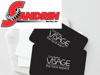  $100 Gift Card for Caryl Baker Visage from Sandrin Services Inc, Sarnia.