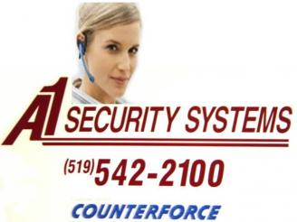  $100 credit towards monitoring fees from A-1 Security Systems, Sarnia.