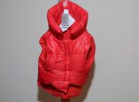 Red Puffer Dog Jacket for Small to Medium Dog - 22in circumference and 17in long with opening for front legs