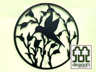  Decorative metal wall art - bird - black from DeGroot's Nurseries,.