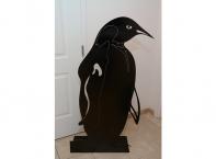 Metal Fabricated Penguin, over 5 feet tall.  The perfect Christmas decoration for your front porch.  Painted Black.  You can add lights or decorate any way you see fit.