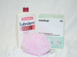  Lubriderm and Face Masks from a Rotarian.