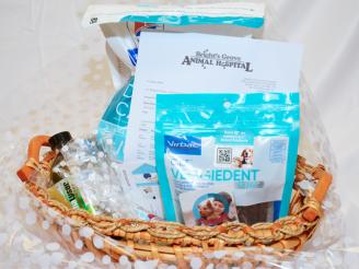  Pet Care Gift Basket from Brights Grove Animal Hospital.