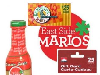  $25 Gift Card (East Side Mario's)+$25 Gift Card (Petro Can) from East Side Mario's.