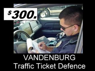  $300 Gift Card for traffic or ticket defence services from Vandenberg Traffic Ticket.