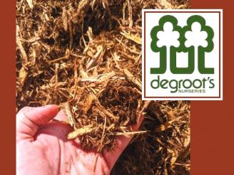  2 cu yd shredded mulch delivered anywhere in Lambton from De Groot's Nurseries.