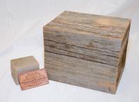 Natural Barnboard Urn keepsake package, handcrafted out of reclaimed wood by Pulse Creek Woodworks. Includes large urn and smaller keepsake. Each piece is one-of-a-kind.